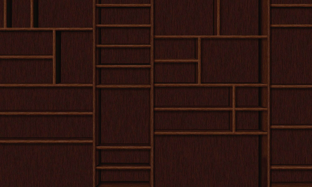 Once the shelf structures were complete, shading and textures were added