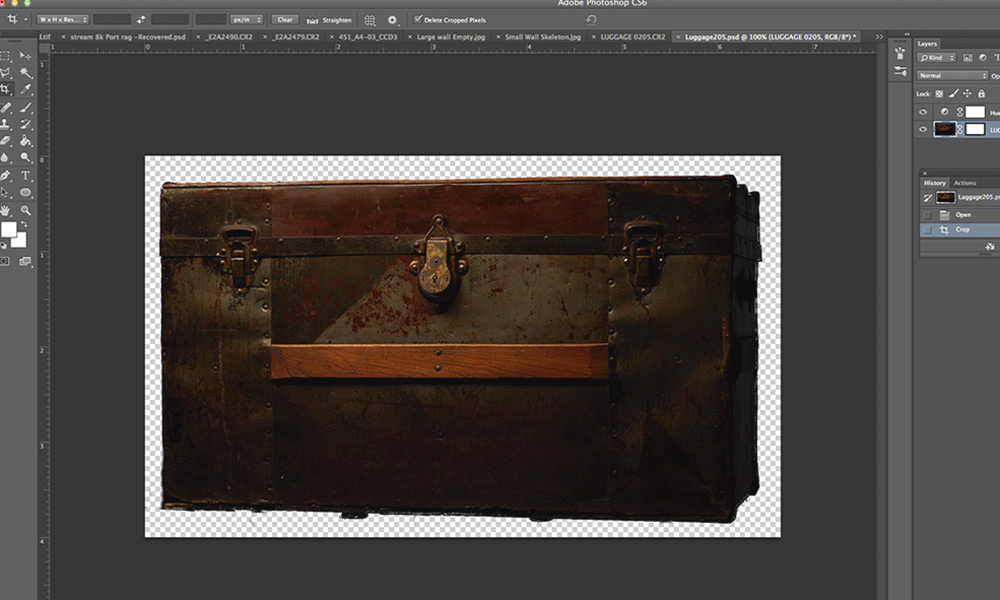 Then we retouched each piece and removed the blue screen