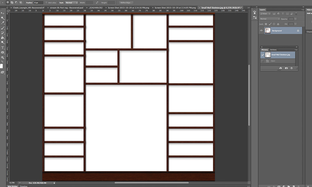 The shelf structure was digitally created